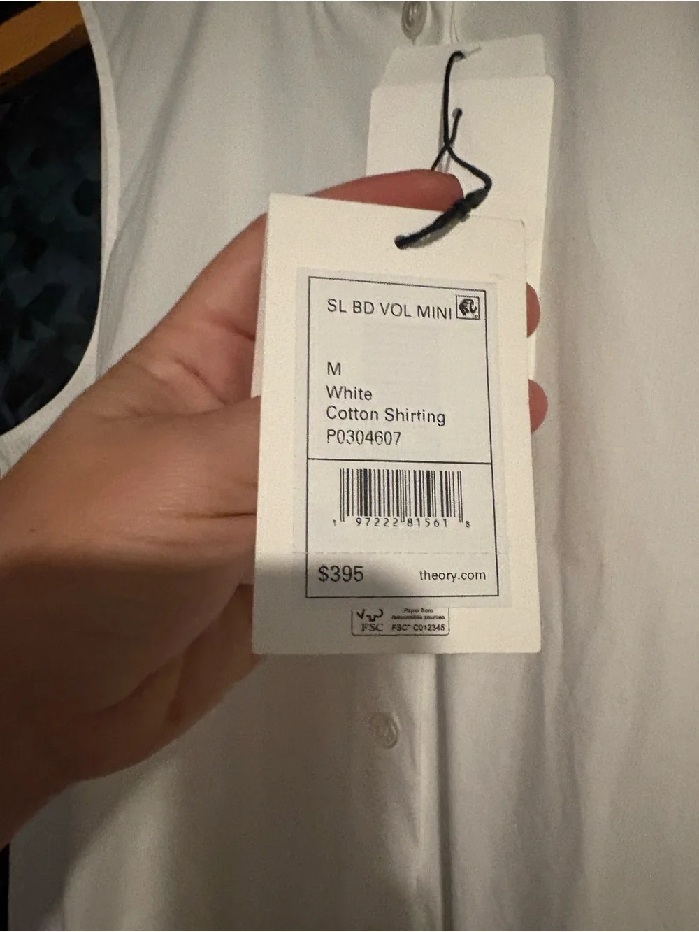 Theory White Sleeveless Button-Front Mini Dress